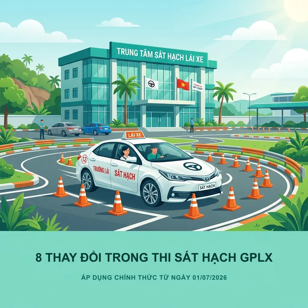 8 Thay Đổi Lớn Trong Thi Sát Hạch GPLX Từ 01/07/2026