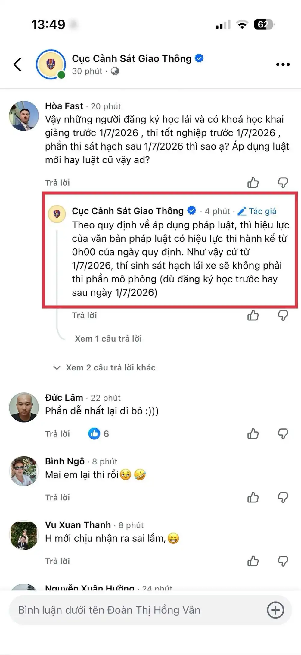 Cục CSGT trả lời: từ 1/7/2026 thí sinh sát hạch không phải thi phần mô phỏng dù đăng ký học trước hay sau ngày này