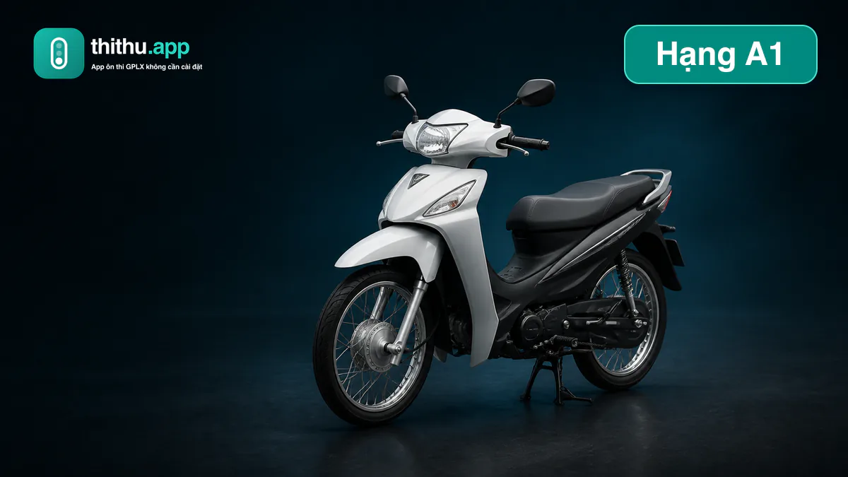 Xe mô tô hai bánh phổ thông minh họa giấy phép lái xe hạng A1