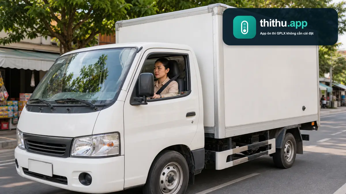 Phụ nữ lái xe tải nhẹ chở hàng trong phạm vi giấy phép hạng B