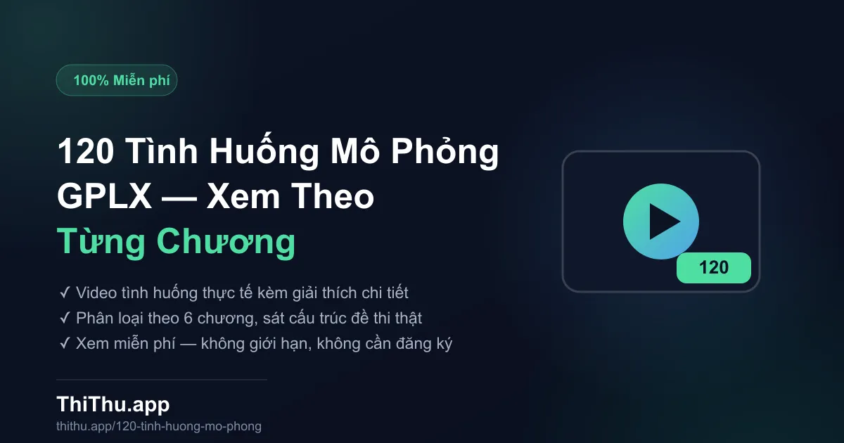 GPLX Nào Phải Thi Mô Phỏng Tình Huống Giao Thông?