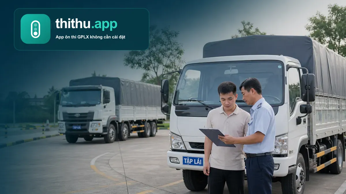 Học viên xem bảng chi phí học giấy phép lái xe tải hạng C1 và C tại trung tâm đào tạo