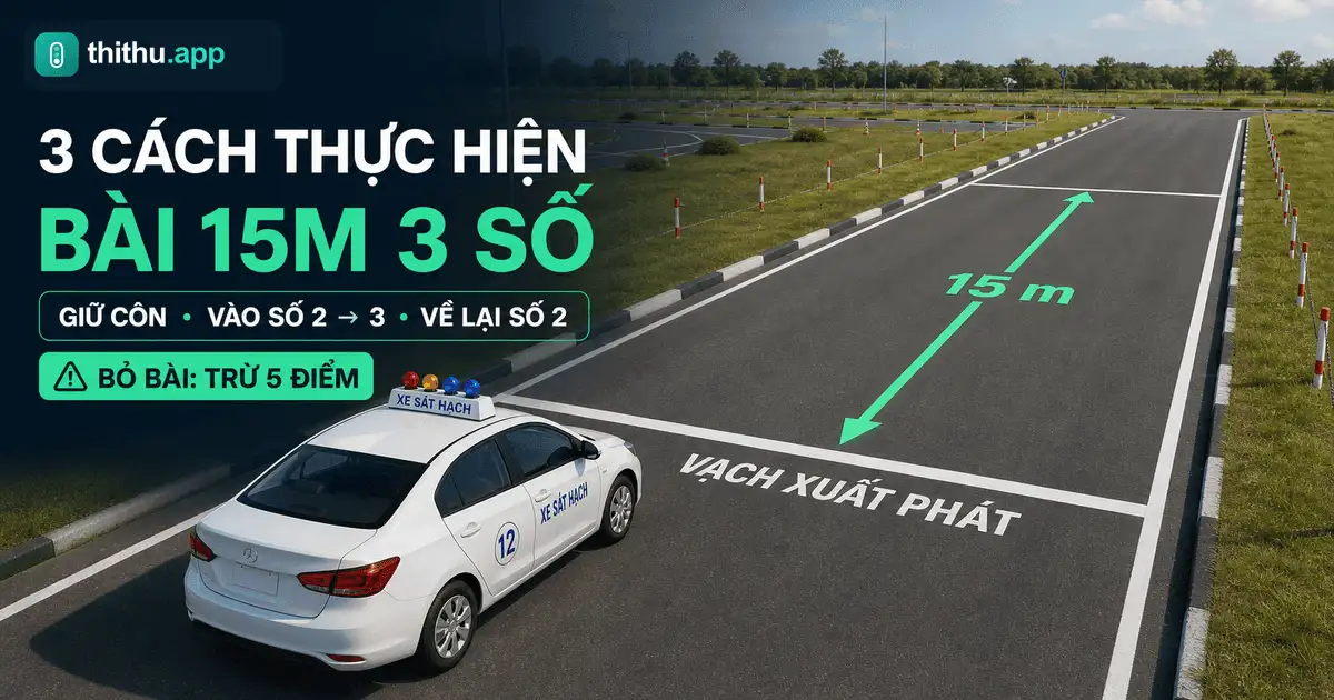 Bài 15m 3 số là gì và 3 cách thực hiện trên xe số sàn