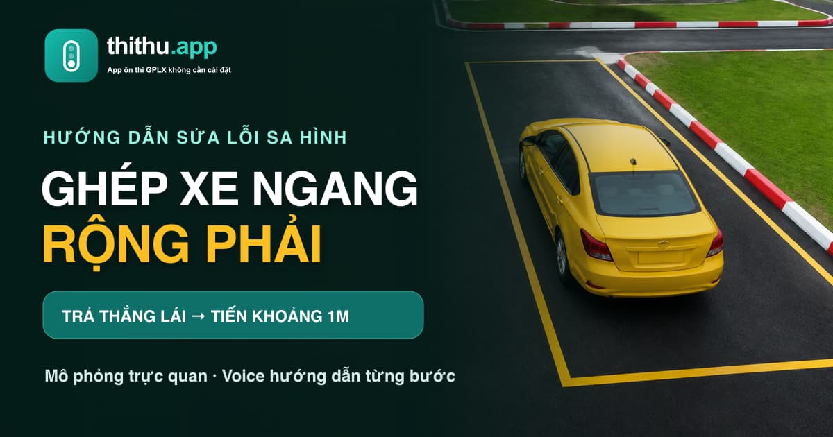 Bài thi ghép xe ngang vào nơi đỗ